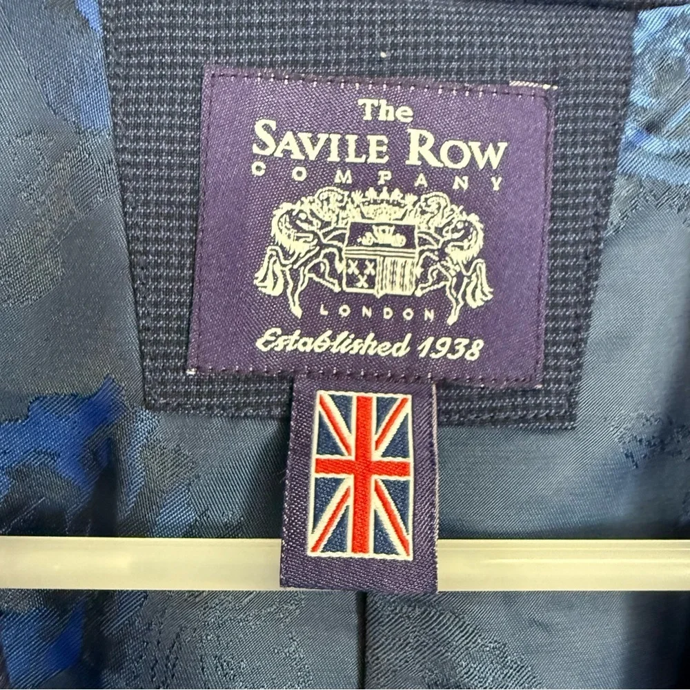 The Saville Row London Hoxton Sport Coat Mens 40L Blue Blazer Jacket NWOT NEW